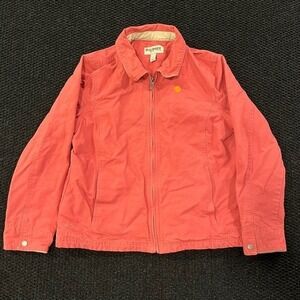 DRI DUCK for her Coral Canvas Utility Jacket Zip Front Women's Size Large
